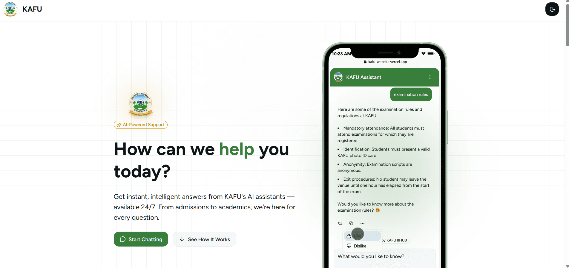 KAFU AI Assistant screenshot
