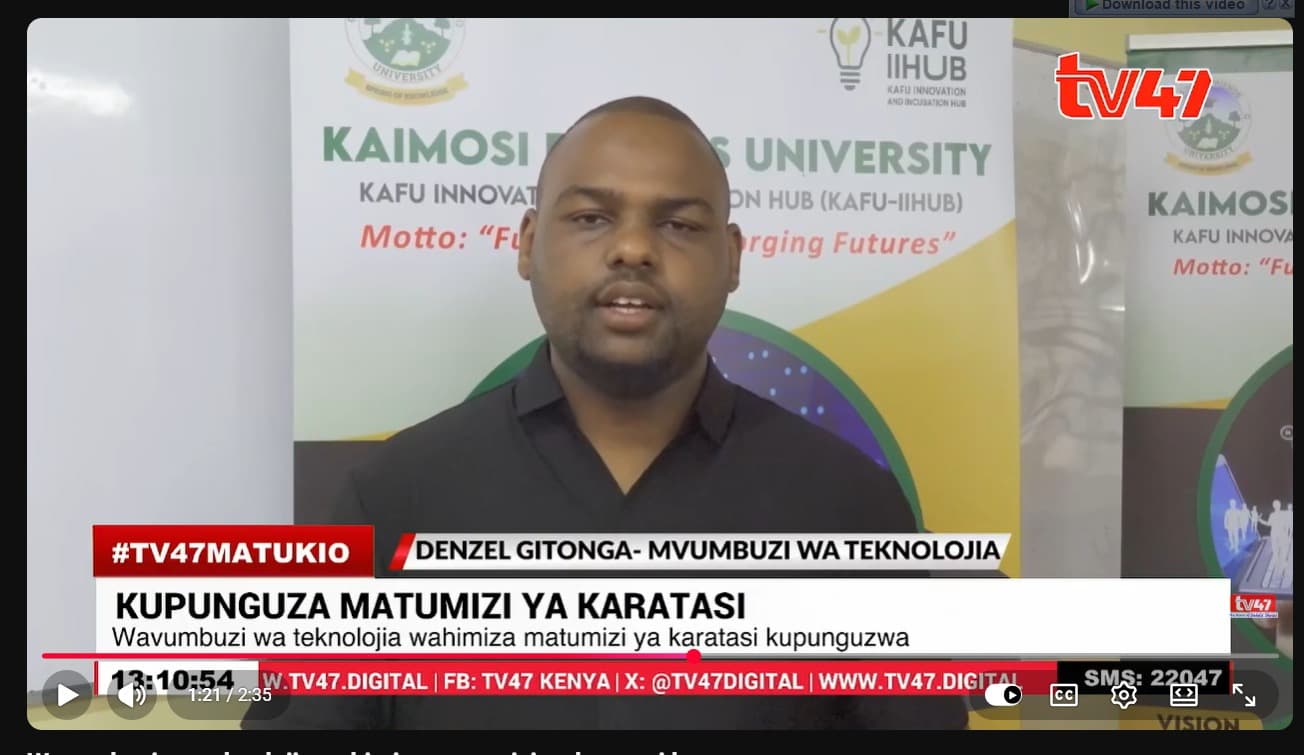 TV47 Shines Light on Paperless Revolution: How KAFU Students Are Protecting Forests Through Innovation