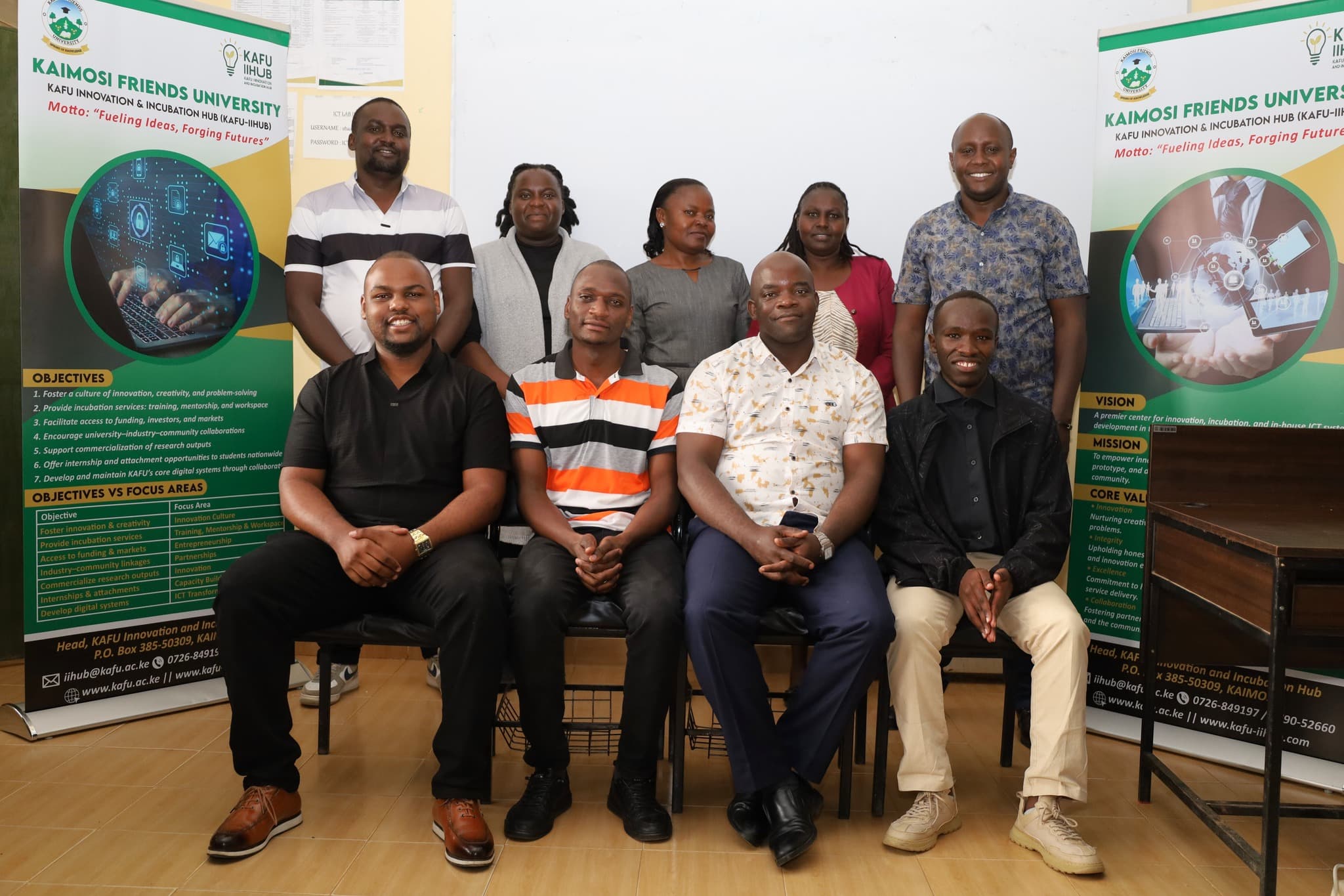 Students collaborating at KAFU iiHub